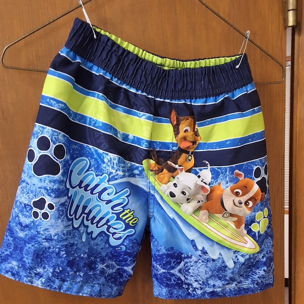 Kids Blue and Green Swim Shorts PAW PATROL